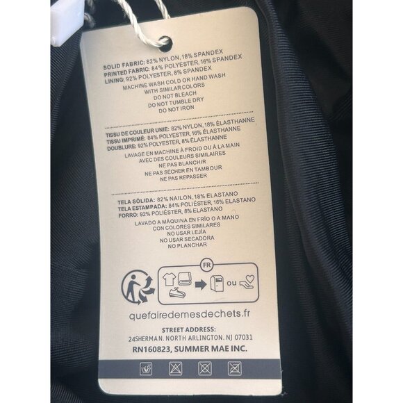 Summer Mae Women's Black Tummy Control One Piece  Lined Swim Dress Size XXL - Picture 8 of 12